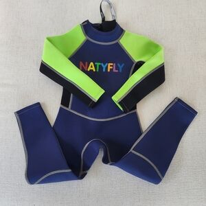 2.5mm Neoprene Thermal Wesuit for Kids, Todlers, Full Suit Long Sleeve Size 2